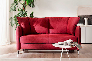 Schlafsofa Z21020 - Stoffbezug, rot