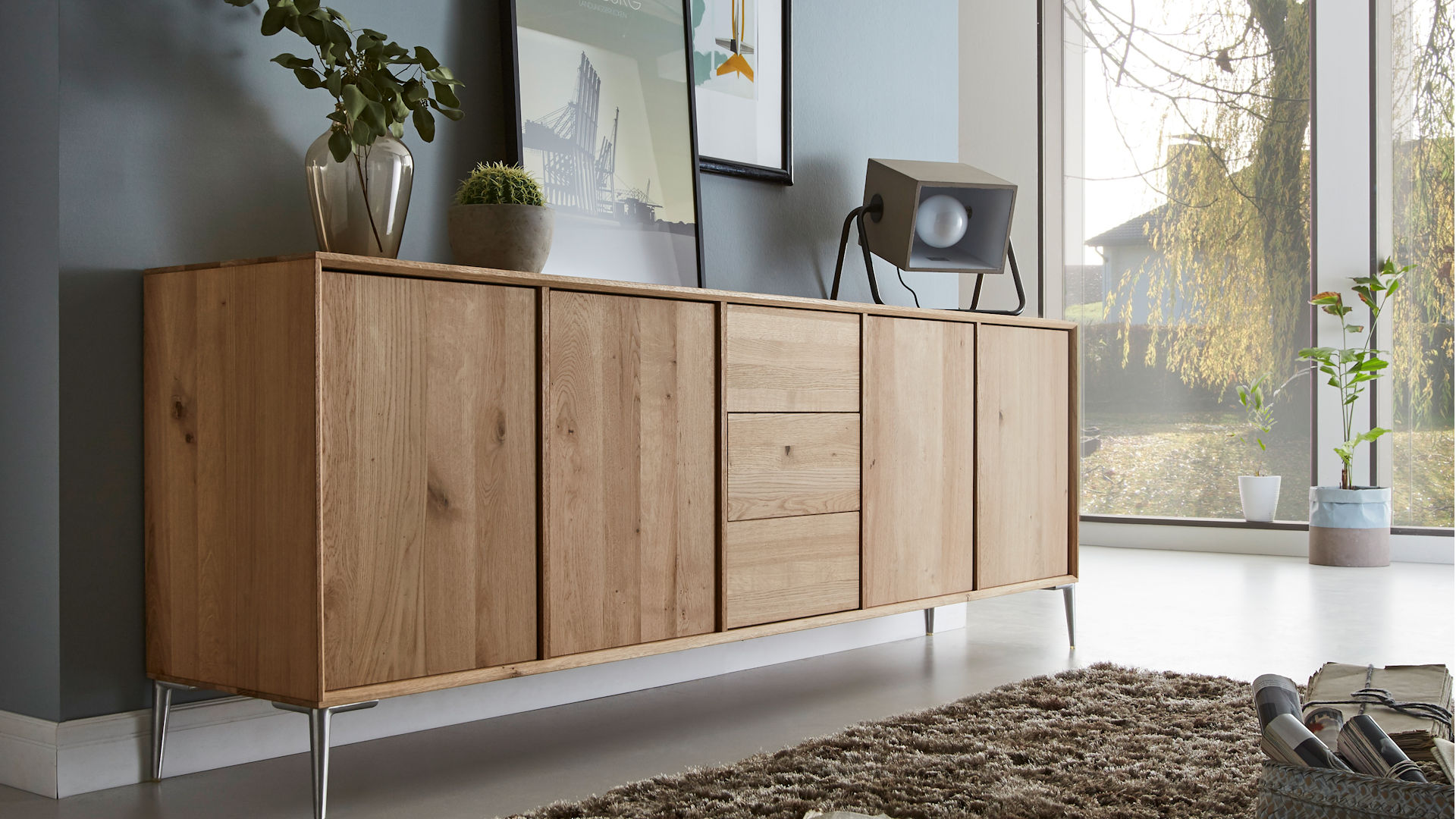 Sideboard Massivholz Wildeiche Z21467